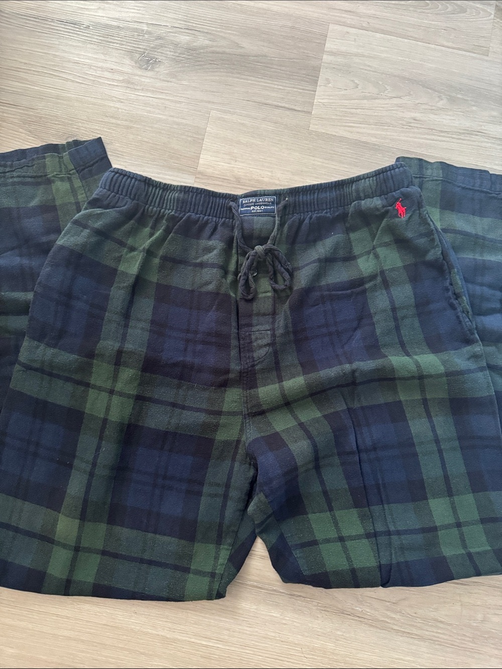Polo by Ralph Lauren Green and Black Plaid Lounge pijama Pants